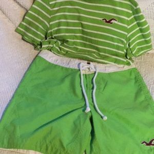 Hollister swimwear and matching shirt